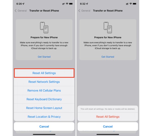 重置 iPhone 设置以修复