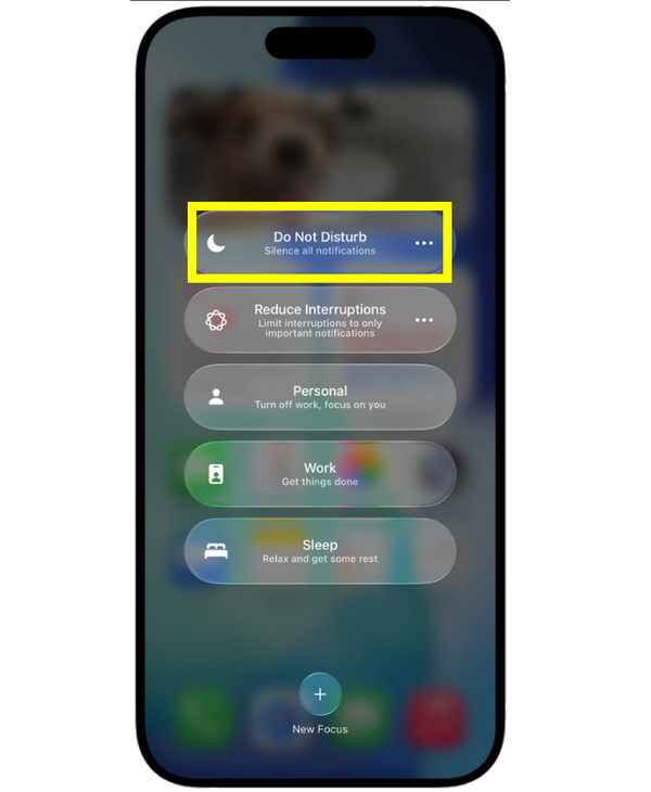 Disattiva la modalità di messa a fuoco