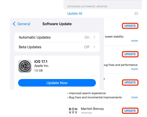 更新系统和应用程序