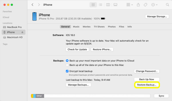 iTunes 백업을 사용하여 iPhone에서 삭제된 음성 메일을 복구하세요.