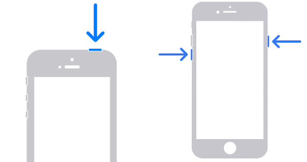 Reinicia el iPhone para solucionar el problema de los SMS.