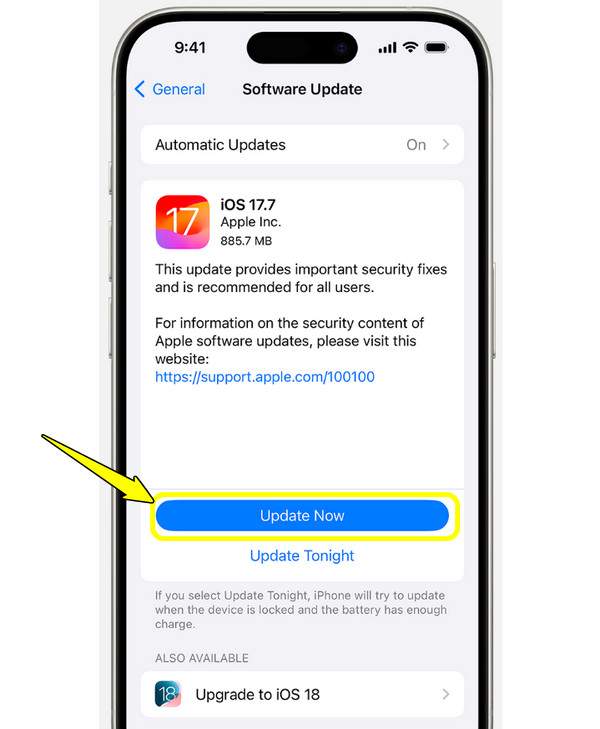 Ενημέρωση συστήματος IOS