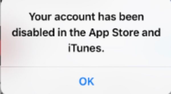Apple-konto inaktiverat