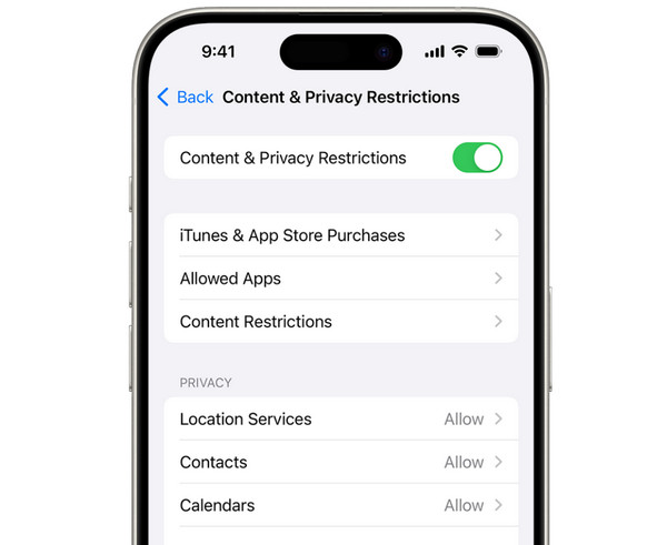 查看應用程式商店限制