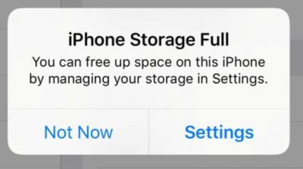 iPhone-lagring full