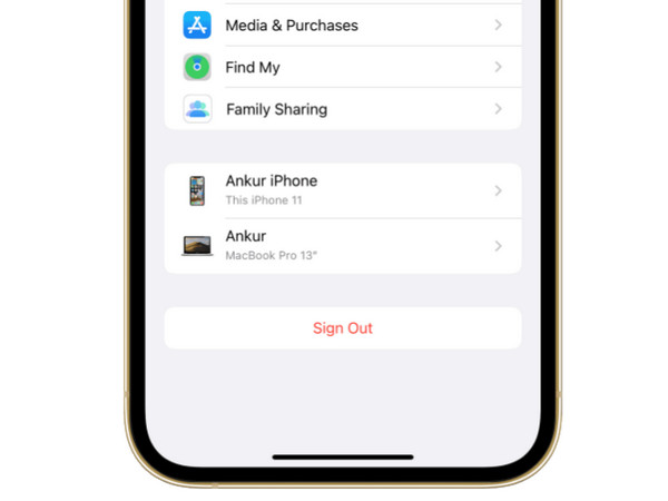 登出並重新登入您的 Apple ID