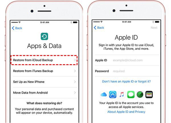 Restaurați aplicația din backup-ul iCloud