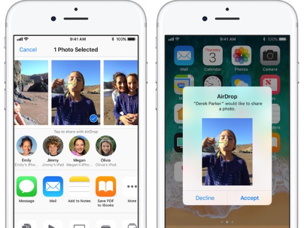 Airdrop to Transfer Photos From iPhone to iPhone