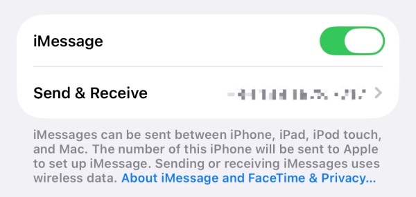 iMessage 狀態