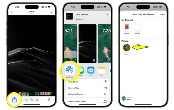 AirDrop을 사용하여 iPhone에서 대용량 동영상을 전송하세요.
