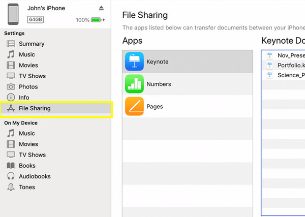 iTunes File Sharing Transfer Files from iPhone to PC