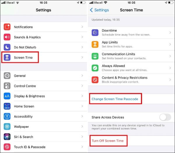 Turn Off Screen Time