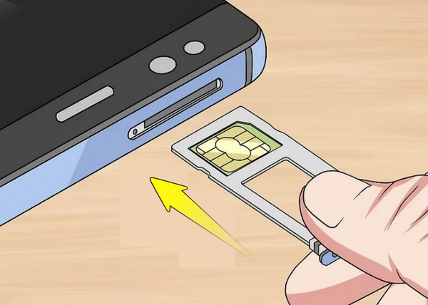 새로운 SIM 카드를 삽입하세요