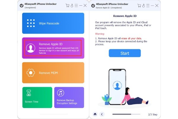 เริ่มลบ Apple ID