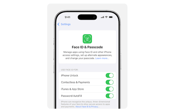 Codice di accesso Face ID