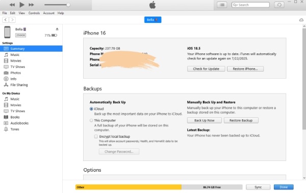 恢復 iPhone iTunes