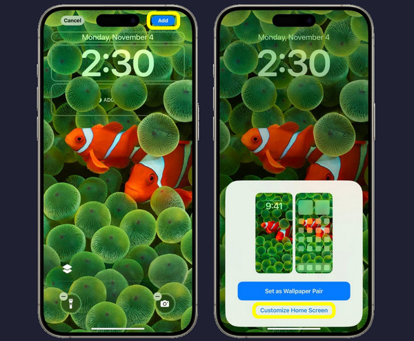 vergrendelschermachtergrond toevoegen