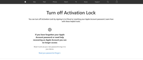 Посетите страницу блокировки активации Apple.