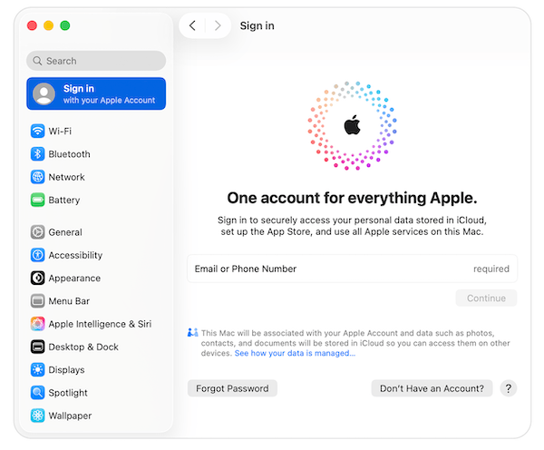 Δείτε τον Λογαριασμό Apple