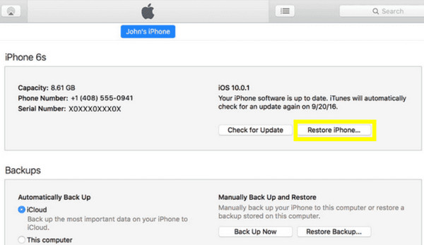 iTunes Unlock A Disabled iPhone
