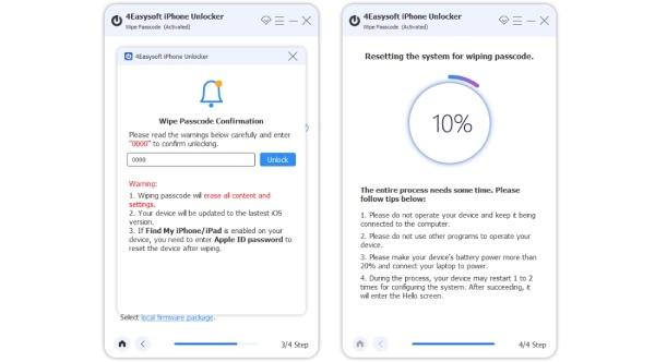 Zadejte čtyři nuly a začněte