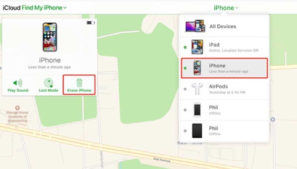 Najít můj iPhone pro odemčení iPhonu