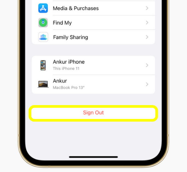 Sign Out Of The Apple id