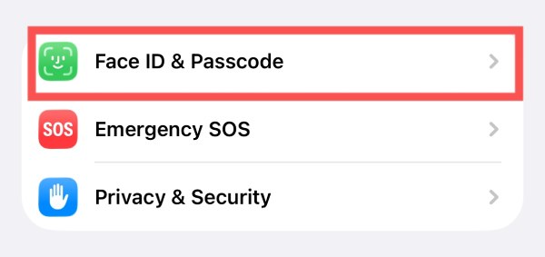 Face ID en toegangscode