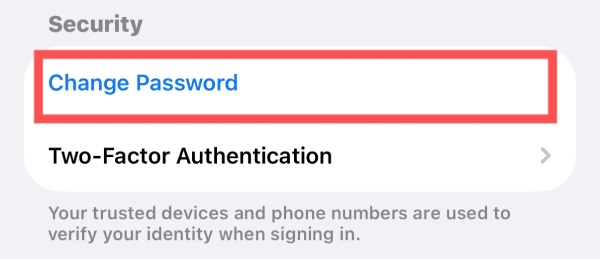 Vaihda Apple ID -salasana