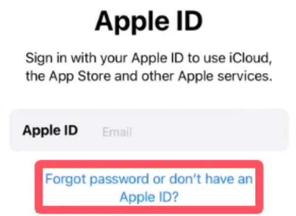 Unohda Apple ID