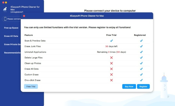 Register VS Free Version