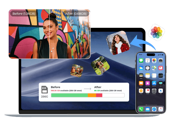 Fotos komprimieren und löschen