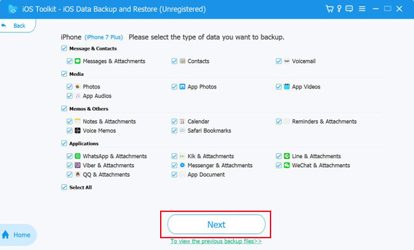 Backup The Desired Data on Computer