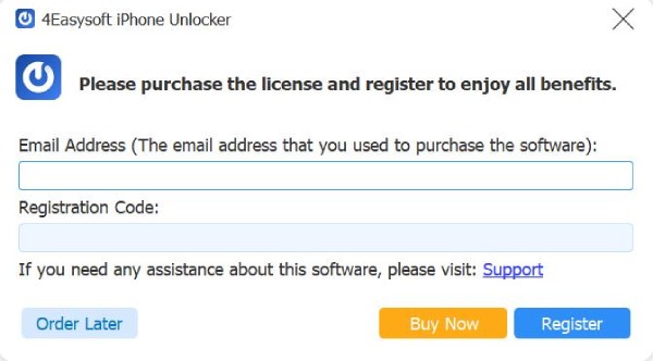 Register iPhone Unlocker
