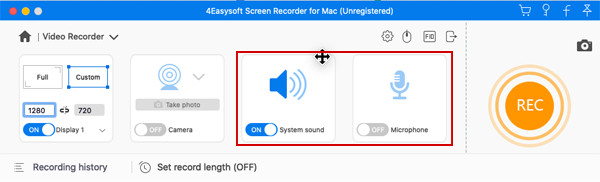 Turn on the Audio Capture