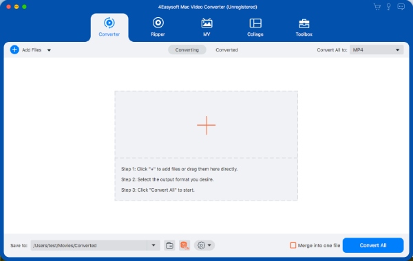 Rozhraní Mac Video Converter