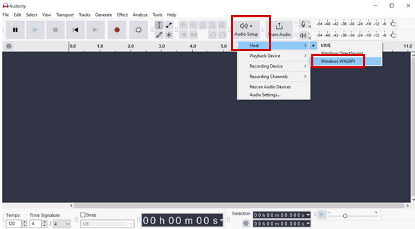 Click Audio Setup Windows WASAPI