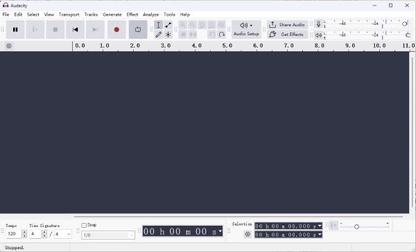 Musikoptagelsessoftware Audacity