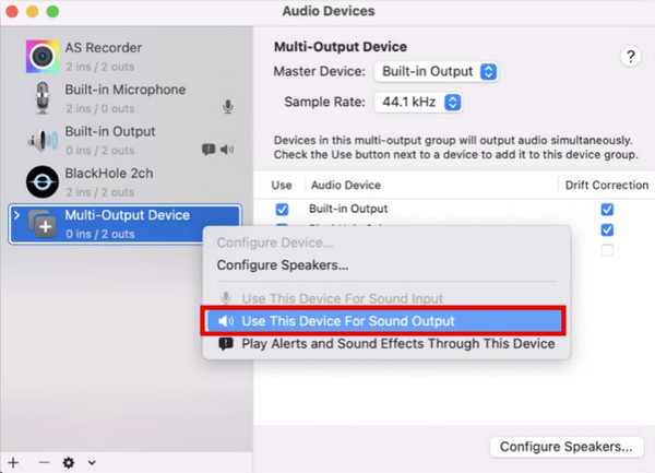 Utilisez cet appareil pour la sortie audio