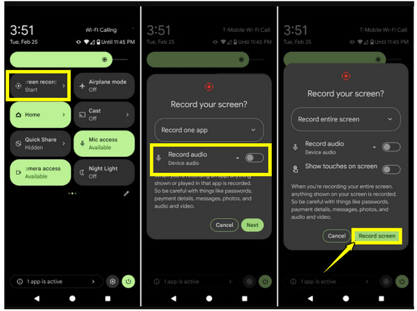 Android-opptak av Skype-samtaler