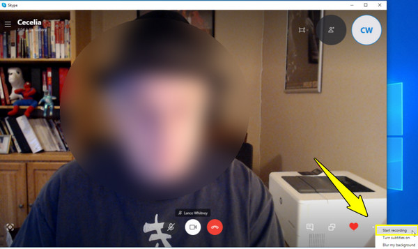 Skype Start opptak