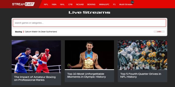Streameast web stranica
