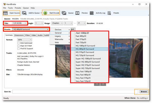 Digitalizzare la collezione di DVD di Handbrake