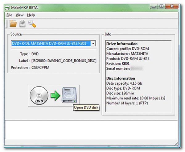 Apri DVD Makemkv