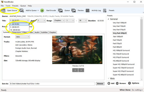 Handbrake Rip DVD zu MKV