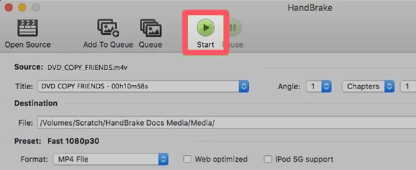 Copiar DVD Mac Handbrake
