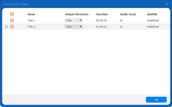 เลือกชื่อเรื่อง 4Easysoft DVD Ripper