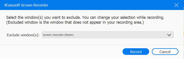Exclude Window Recording