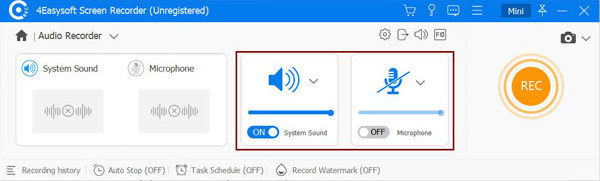 Select Recorder Area