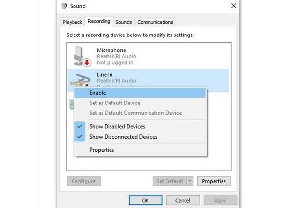 Recording Settings of System Sound